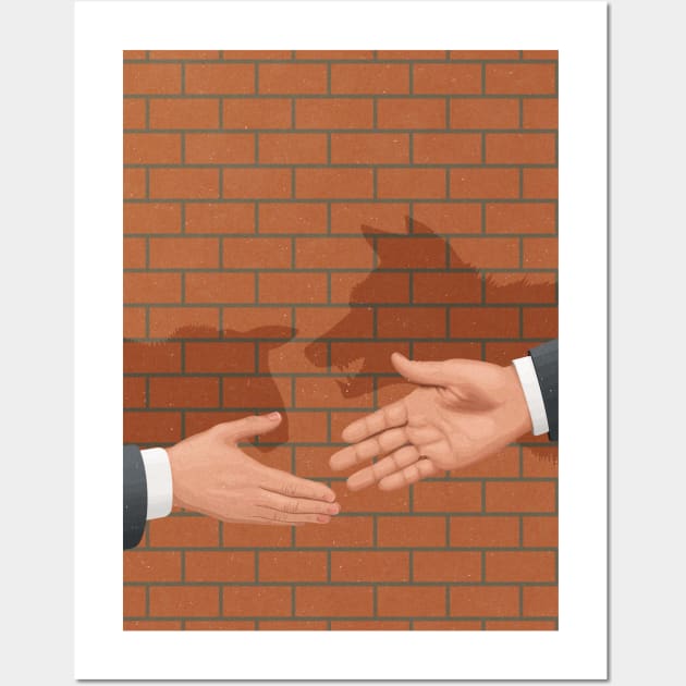 Wolf Shadow Wall Art by John Holcroft